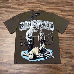 Godspeed Men's Dark Brown Graphic Tee